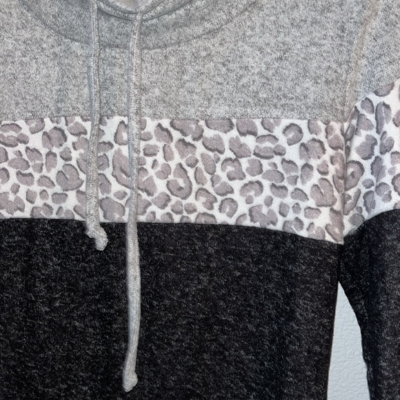 Market & Spruce Womens top Black Size XSP Cameron Cowl Neck Brush Knit Stitch Fi - Picture 2 of 4